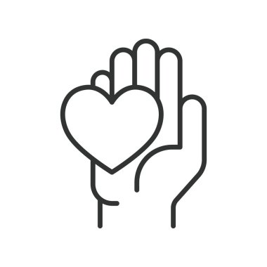 Çizgi dizaynında dürüstlük simgesi. Dürüstlük, etik ikonu, dürüstlük ikonu, dürüstlük, ahlak, şeffaflık, iyi niyet, beyaz arka plan vektörüne güven. Dürüstlük düzenlenebilir vuruş simgesi - yapay zeka oluşturuldu