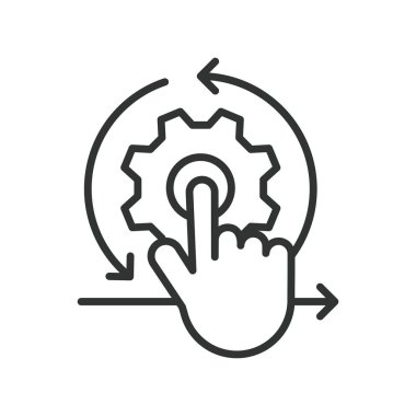 Satır dizaynında basitlik simgesi. Basitlik, berraklık, odaklanma, minimum, çevik, konsept, optimizasyon beyaz arka plan vektörü. Basitlik düzenlenebilir vuruş simgesi