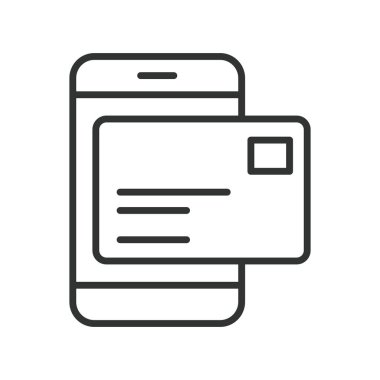 Satır tasarımında posta kutusu akıllı telefon simgesi. posta kutusu, e-posta iletisi, cep telefonu gelen kutusu, akıllı telefon e- posta, zarf bildirim, ileti uygulaması, iletişim, beyaz arkaplan vektöründeki dijital posta kutusu.