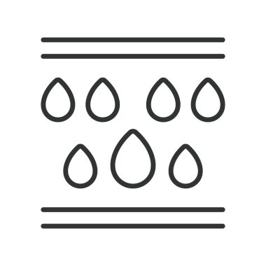 Cilt hidrasyon katmanları tasarımı simgesi. Beyaz arka plan vektöründe nem dağılımı. katmanlar düzenlenebilir vuruş simgesi