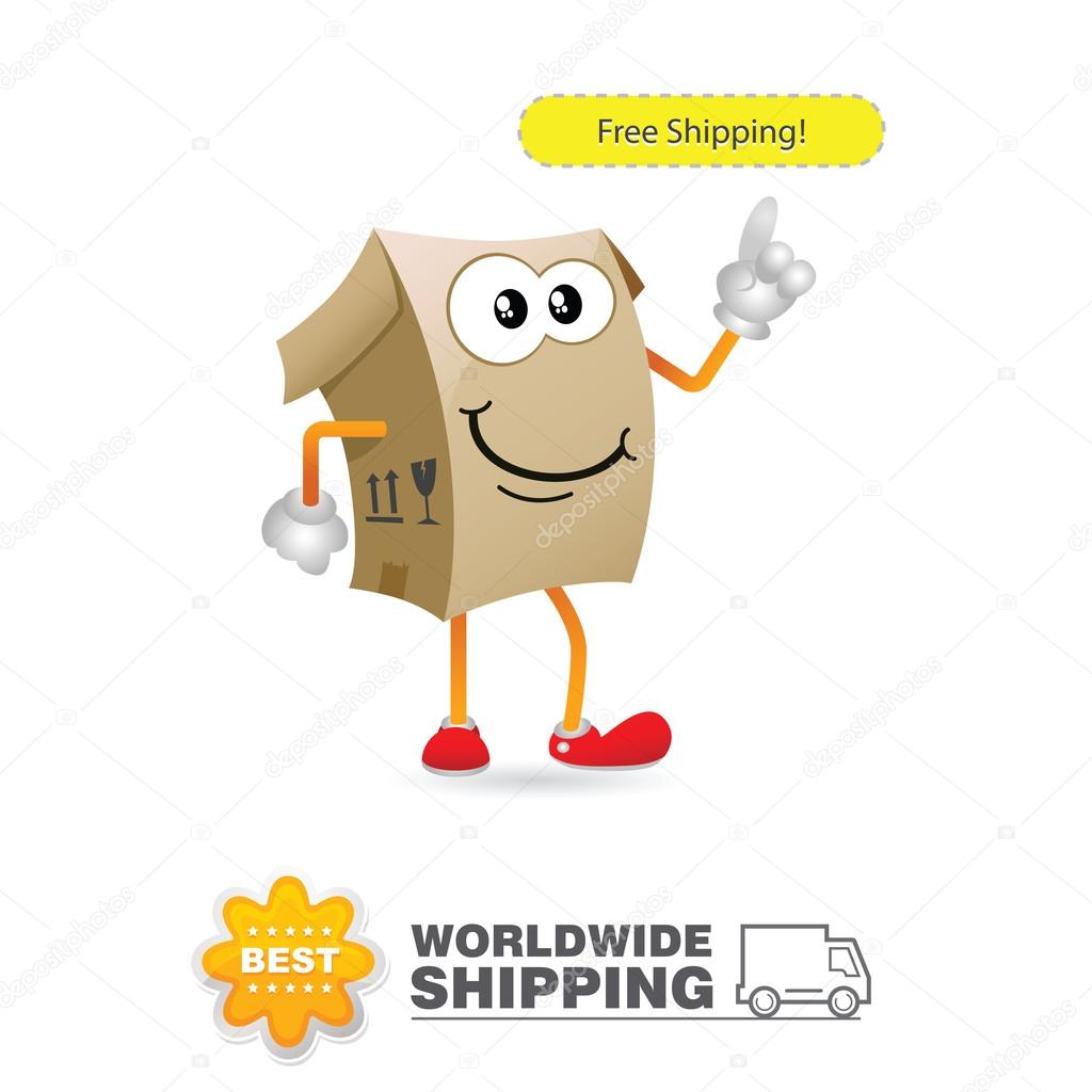 Delivery mascot. Shipping concept design vector.