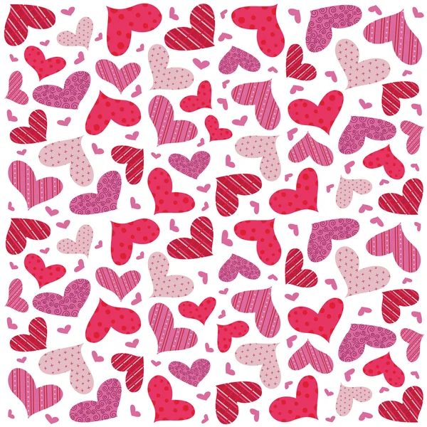 Valentine seamless hearts pattern — Stock Vector