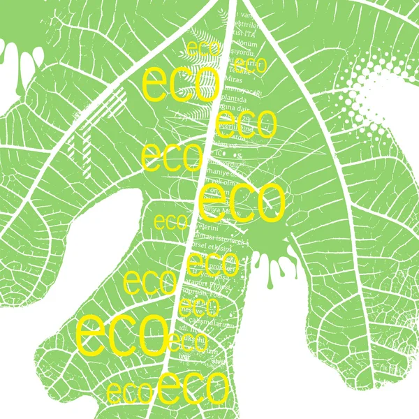 Desenho tipográfico do conceito de ecologia —  Vetores de Stock