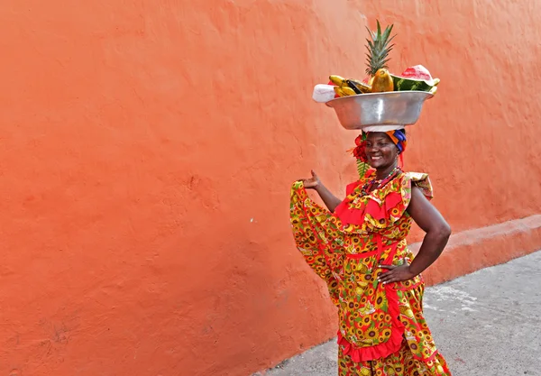 Palenquera fruit seller — Stock Photo, Image