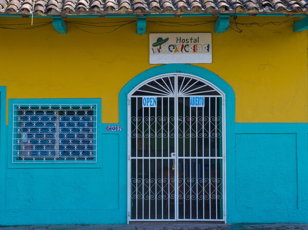 GRANADA , NICARAGUA - MARCH 20 : Architectural details in Granada Nicaragua on March 20 2016. Granada was founded in 1524 and it's the first European city in mainland America