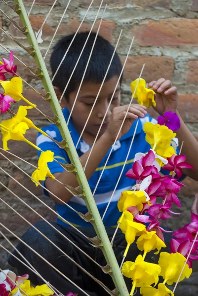 Fête des fleurs et des palmiers en Panchimalco, El Salvador — Photo