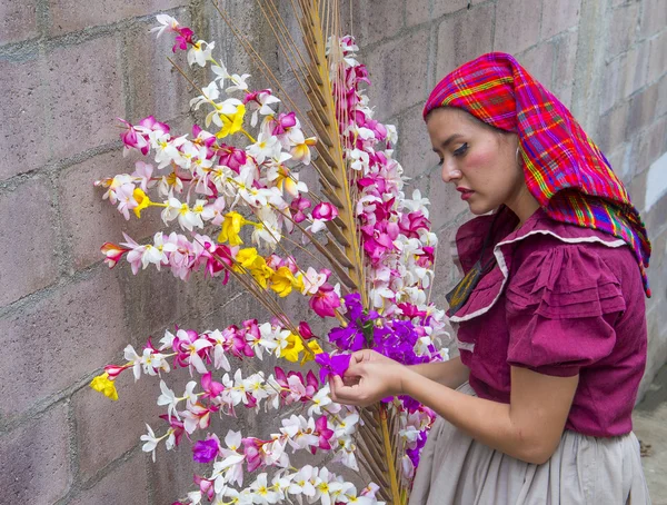 Flower & Palm Festival in Panchimalco, El Salvador — Stock Photo, Image