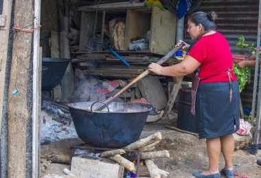 Çiçek ve Palm Festivali Panchimalco, El Salvador