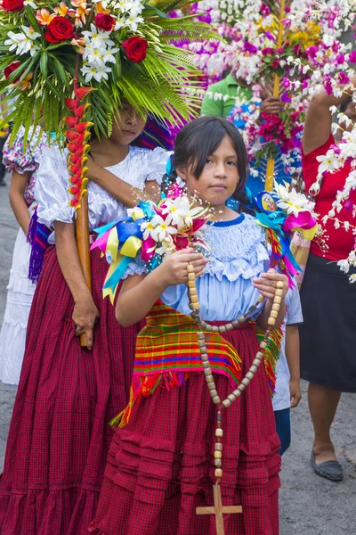 Çiçek ve Palm Festivali Panchimalco, El Salvador — Stok fotoğraf