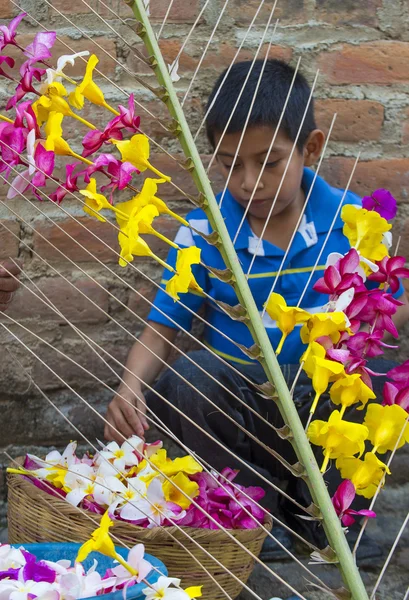 꽃 및 팜 축제 Panchimalco, 엘살바도르 — 스톡 사진