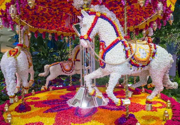 Las Vegas Wynn hotel flower installation — Stock Photo, Image