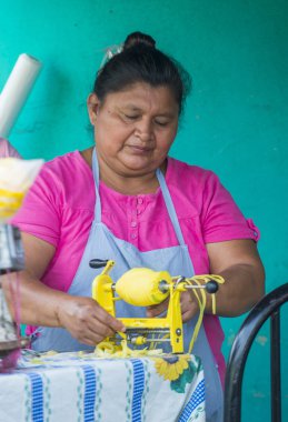 Çiçek ve Palm Festivali Panchimalco, El Salvador