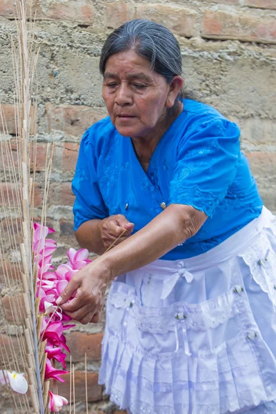 Fête des fleurs et des palmiers en Panchimalco, El Salvador — Photo