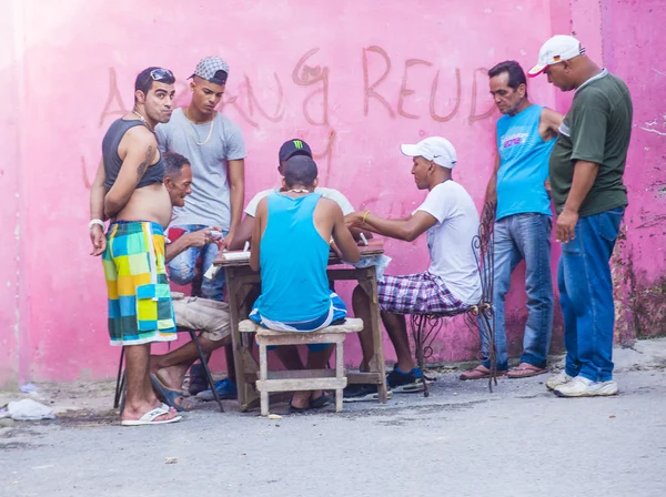 Dominos players in Havana , Cuba — Stock fotografie