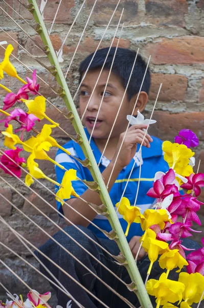 Çiçek ve Palm Festivali Panchimalco, El Salvador — Stok fotoğraf