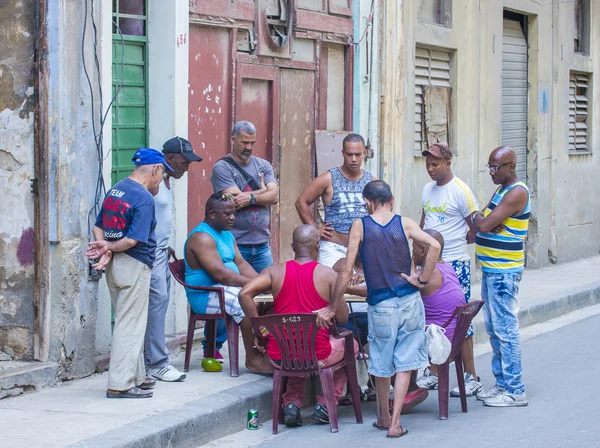 Jugadores de dominó en La Habana, Cuba —  Fotos de Stock