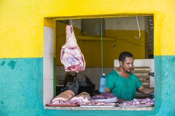 Meat Shop in Havana, Cuba — Stockfoto