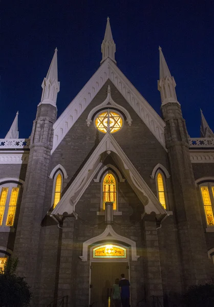 De salt lake city vergadering hall — Stockfoto