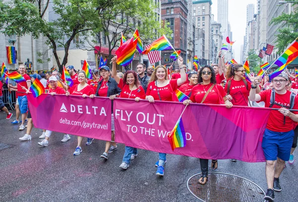 Desfile del orgullo gay de Nueva York — Foto de Stock