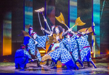 Kabuki gözlük Bellagio'daki çeşmeler