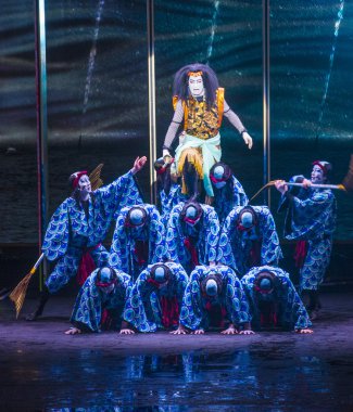 Kabuki gözlük Bellagio'daki çeşmeler