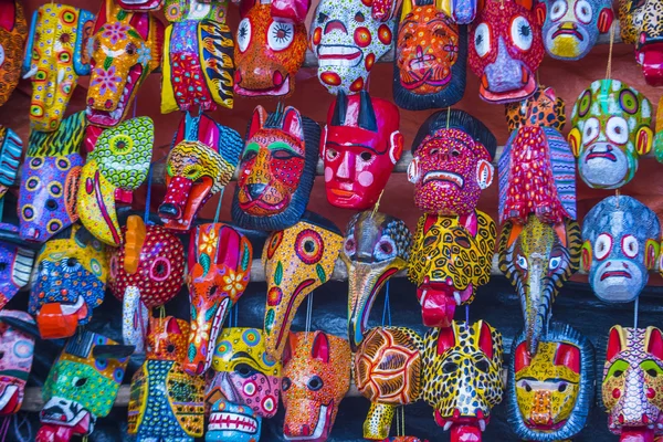 Máscaras Mayas de Madera — Foto de Stock