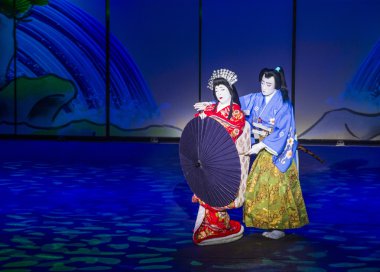 Kabuki gözlük Bellagio'daki çeşmeler