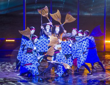 Kabuki gözlük Bellagio'daki çeşmeler
