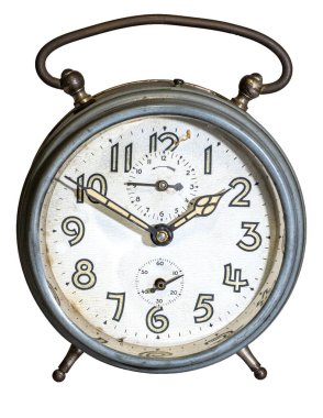 Eski mekanik çalar saat, izole