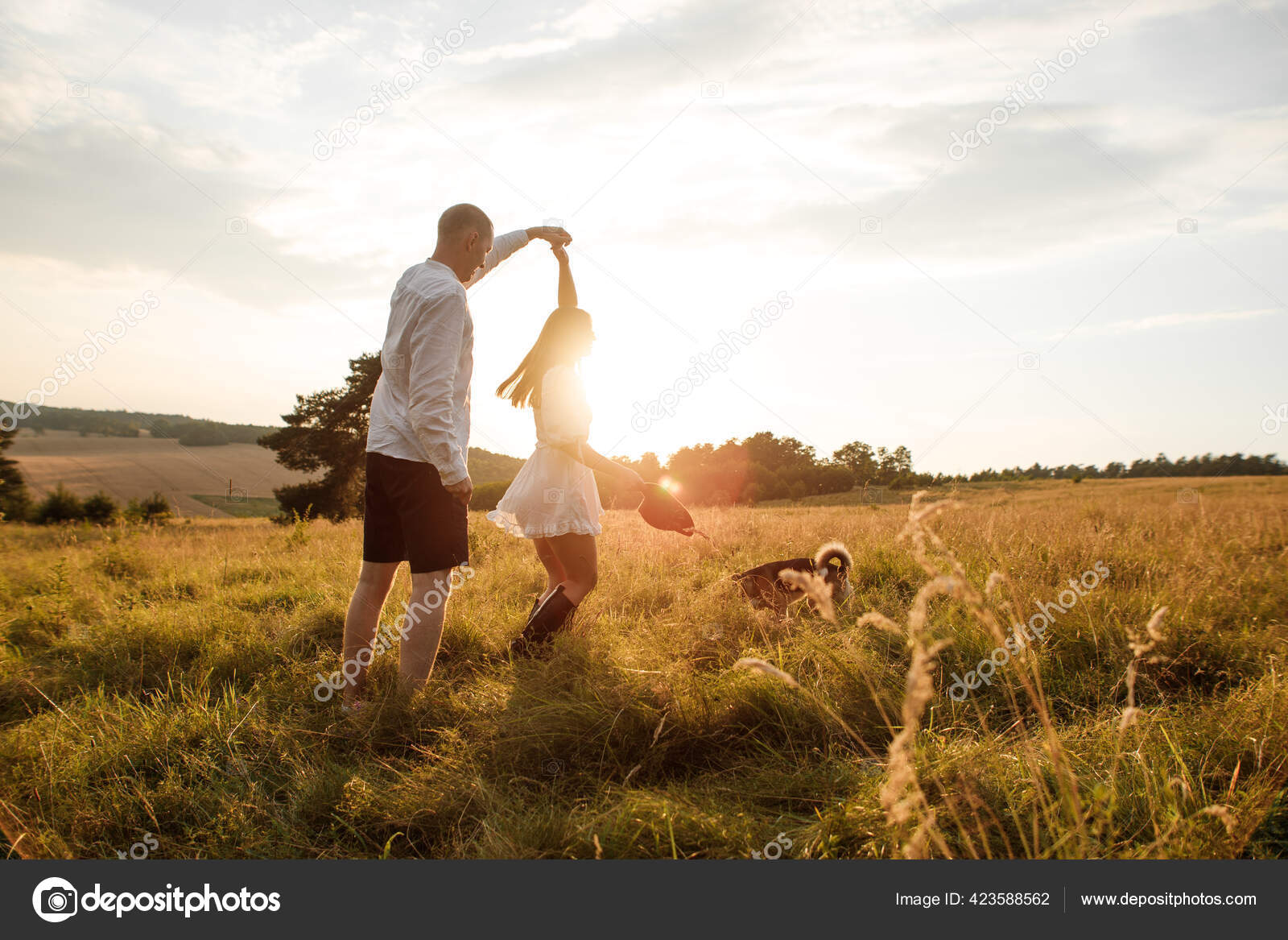 Jeune Couple Amoureux Nature Ete Image Libre De Droit Par Vikabu C