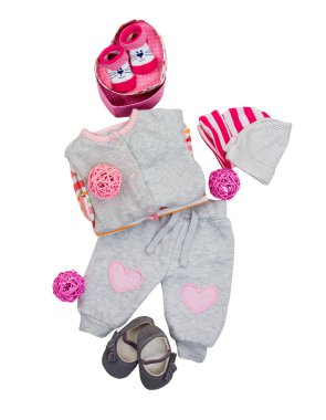 Kız bebek için bebek giysiler dizi