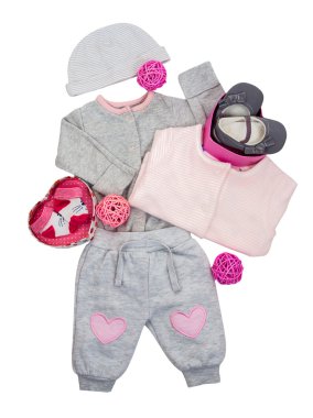 Kız bebek için bebek giysiler dizi