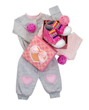 Kız bebek için bebek giysiler dizi