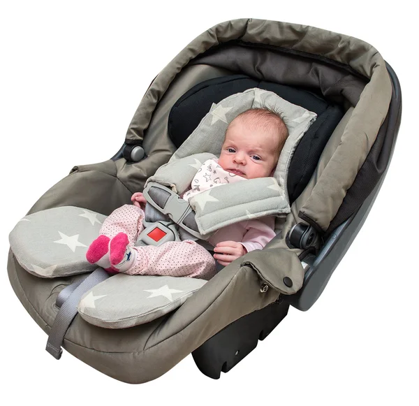 bir araba koltuğu yeni doğan bebek kız