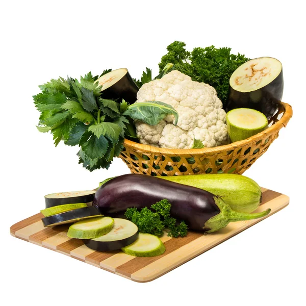 Fresh vegetables in a basket — Stock Photo, Image