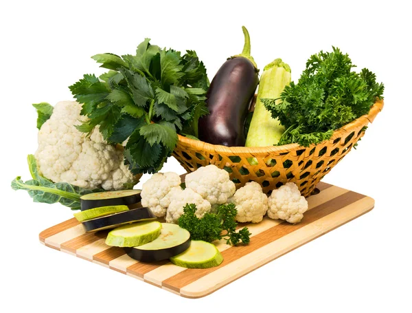 Fresh vegetables in a basket. — Stock Photo, Image