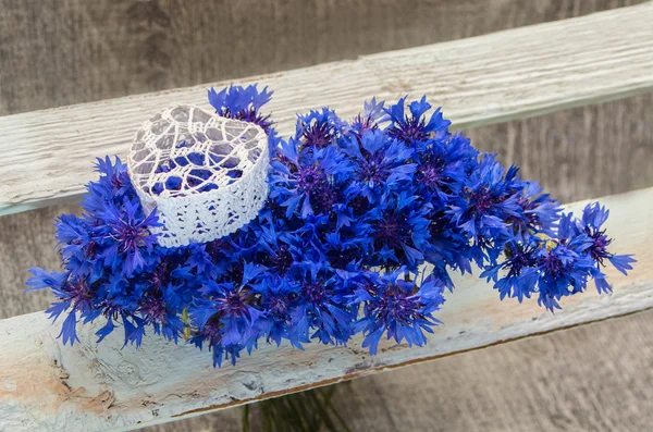 Cornflowers with the heart. — Stock Photo, Image