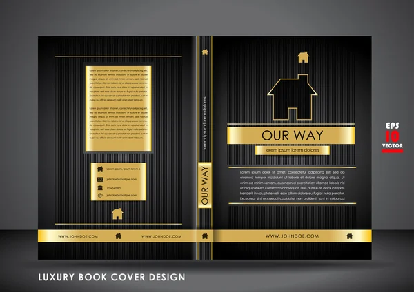 Design copertina libro di lusso — Vettoriale Stock