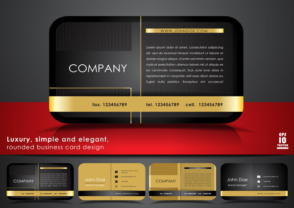 Rounded business card design