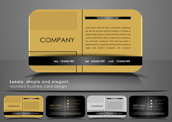 Rounded business card design 