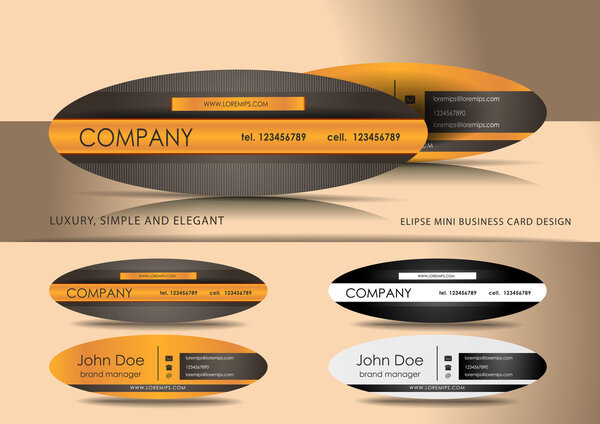 Mini elipse business cards