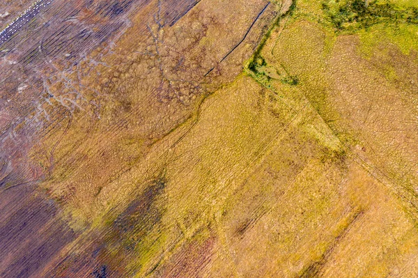 Vista aérea de la antena de corte de turba es Donegal Irlanda —  Fotos de Stock