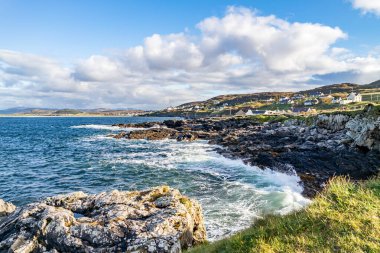 Covid-19 salgını sırasında Donegal İlçesi 'nde Portnoo - İrlanda