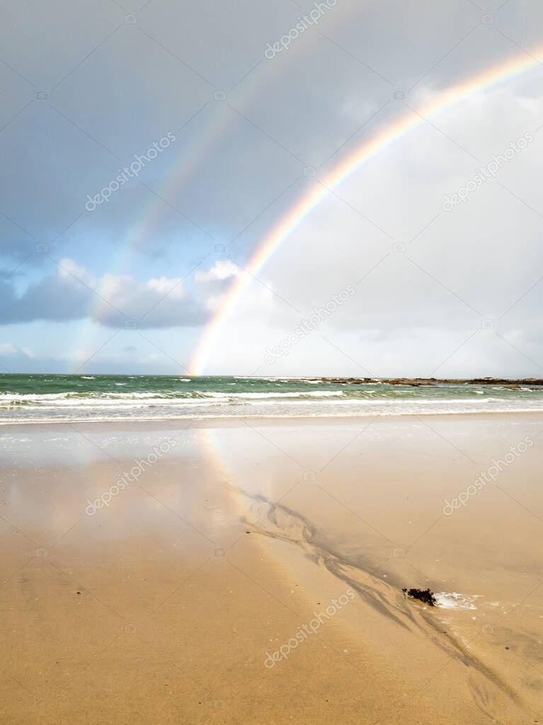 Double rainbow above Narin beach by Portnoo - Donegal, Ireland