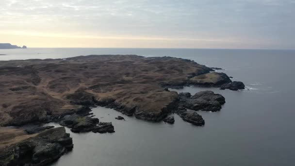 Flygfoto över kusten vid Dawros i grevskapet Donegal - Irland — Stockvideo