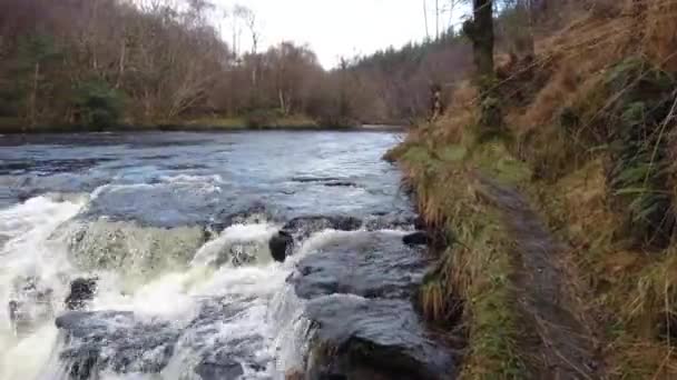 River Eany, Bonny Glen 'in güzel manzarasında Donegal' deki Frosses - İrlanda — Stok video