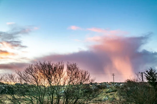 Stunning clouds above peatbog in County Donegal - Ireland — Stock Photo, Image