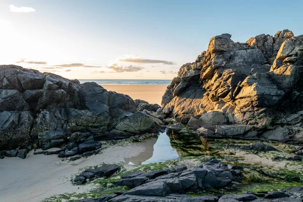 Kiltoorish bay beach between Ardara and Portnoo in Donegal - Irlanda. — Fotografia de Stock