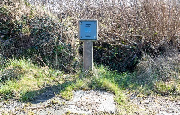 A SV, Stop Valve für Wasser, Schild im ländlichen Irland - County Donegal — Stockfoto