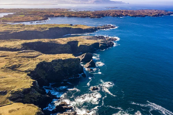 Αεροφωτογραφία του Dunmore Head από το Portnoo στο County Donegal, Ιρλανδία. — Φωτογραφία Αρχείου